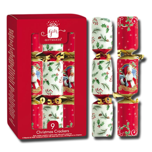 Giftmaker 9 Mini Christmas Crackers Traditional