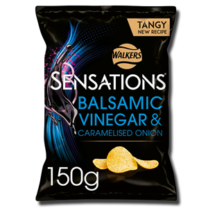 Walkers Sensations Crisps Balsamic Vinegar Caramelised Onion 150g