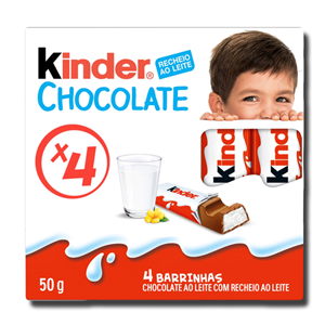 Kinder Chocolate Leite 4 Barritas 50g