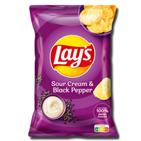 Lay's Potato Chips Sour Cream & Black Pepper 150g