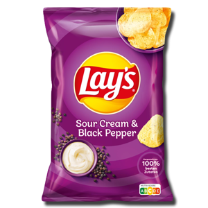 Lay's Potato Chips Sour Cream & Black Pepper 150g Lay's Potato Chips Sour Cream & Black Pepper 150g