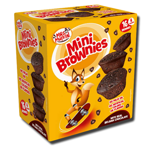 Mrs. Muffin Belgian Chocolate Brownies With Chips 16 mini 188g