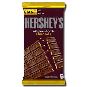 Hershey's Milk Chocolate Almonds Big Bar 208g Hershey's Milk Chocolate Almonds Big Bar 208g