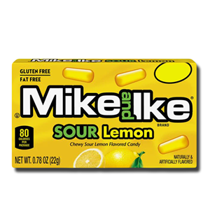 Mike And Ike Chewy Candy Sour Lemon Box 22g