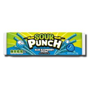 Sour Punch Blue Raspberry Straws 57g