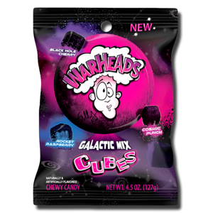 Warheads Chewy Candy Cubes Galactic Mix 127g