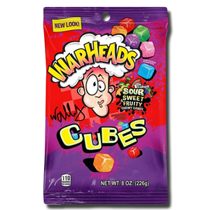 Warheads Cubes Sour Sweet Fruity Chewy 226g