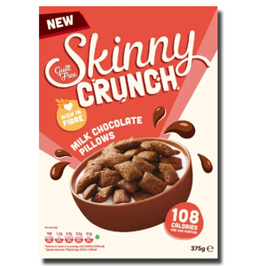 Skinny Crunch Milk Chocolate Pillows Cereal 375g Skinny Crunch Milk Chocolate Pillows Cereal 375g