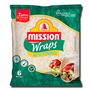 Mission 6 Chia & Quinoa Wraps 25cm 370g