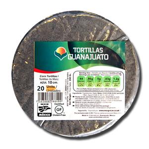 Guanajuato Blue Corn Tortillas 10cm 20Un 250g Guanajuato Blue Corn Tortillas 10cm 20Un 250g