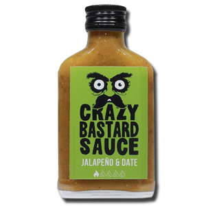 Crazy Bastard Hot Sauce Jalapeno & Date Heat 2 100ml Crazy Bastard Hot Sauce Jalapeno & Date Heat 2 100ml