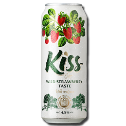 Kiss Wild Strawberry Cider Can 500ml