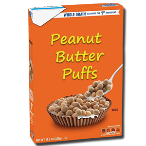 Inventure Peanut Butter Puffs Crunchy Corn Puffs Cereal 326g
