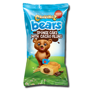Jouy & Co Cravingz Bears Sponge Cake Chocolate Filling Unit 40g