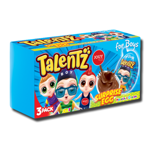 Jouy & Co Talentz Surprise Egg Hazelnut cream for Boys 3 Pack 45g Jouy & Co Talentz Surprise Egg Hazelnut cream for Boys 3 Pack 45g