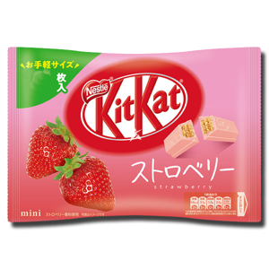 Nestlé Kit Kat Strawberry Mini 11 units 124.3g Nestlé Kit Kat Strawberry Mini 11 units 124.3g