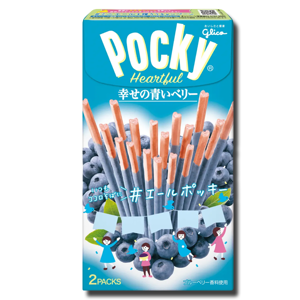 Glico Pocky Heartful Blueberry 27.3g Glico Pocky Heartful Blueberry 27.3g