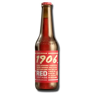 1906 Red Vintage La Colorada Spanish Beer Bottle 330ml