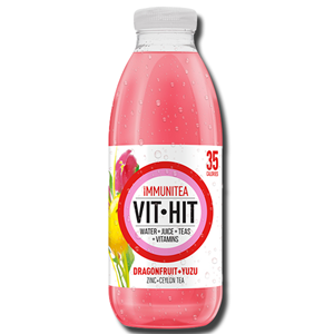 Vit Hit Immunitea Dragonfruit Yuzu Zinc Ceylon Tea 500ml