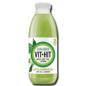 Vit Hit Lean & Apple, Elderflower + Maté Tea 500ml