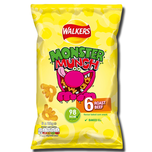 Walkers Monster Munch Roast Beef Multipack 6' 20g