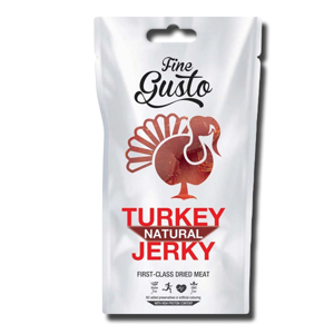Fine Gusto Turkey Jerky Natural 25g Fine Gusto Turkey Jerky Natural 25g