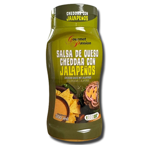 Gourmet Passion Salsa de Queso Cheddar con Jalapenos Sauce 300ml