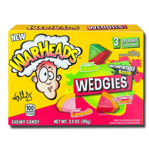 Warheads Wedgies Cherry, Pink Lemonade and Watermelon Punch Sour 99g Warheads Wedgies Cherry, Pink Lemonade and Watermelon Punch Sour 99g