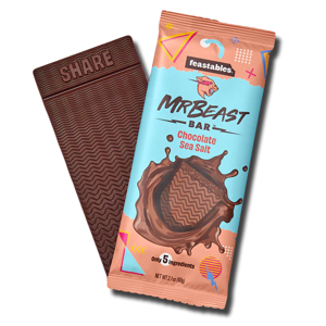 MrBeast Feastables Dark Chocolate Bar Sea Salt 60g MrBeast Feastables Dark Chocolate Bar Sea Salt 60g