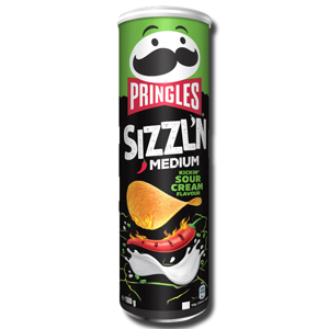 Pringles Sizzl'n Medium Kickin' Sour Cream 180g