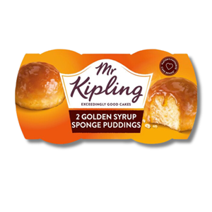 Mr Kipling Golden Syrup Sponge Pudding Desserts 2 x 95g