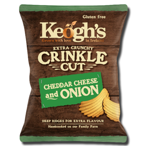 Keogh's Cheddar cheese and Onion Crisps Crinkle Cut 50g