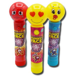 Crazy Candy Factory Funny Face Light Pop Fruit 11g Crazy Candy Factory Funny Face Light Pop Fruit 11g