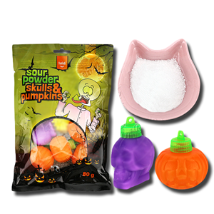 Funlab Halloween Sour Powder Skulls & Pumpkins 80g
