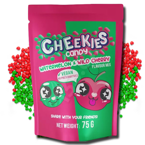 Cheekies Candy Watermelon & Wild Cherry Nerds 75g Cheekies Candy Watermelon & Wild Cherry Nerds 75g