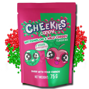 Cheekies Candy Watermelon & Wild Cherry Nerds 75g