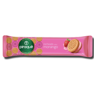 Piraquê Bolacha com Recheio de Morango 76g Piraquê Bolacha com Recheio de Morango 76g