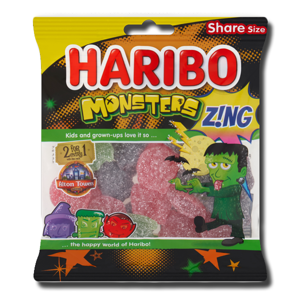 Haribo Monsters Zing Share Size 140g Haribo Monsters Zing Share Size 140g