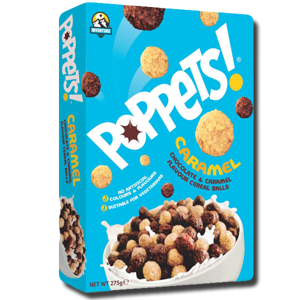 Inventure Poppets Chocolate & Caramel Cereal Balls 275g Inventure Poppets Chocolate & Caramel Cereal Balls 275g