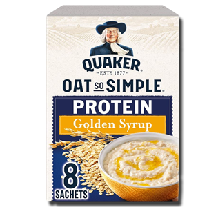 Quaker Oat So Simple Protein Golden Syrup 8's 344g Quaker Oat So Simple Protein Golden Syrup 8's 344g