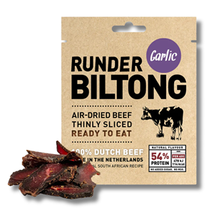 Runder Premium Beef Sliced Biltong Garlic 40g