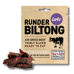 Runder Premium Beef Sliced Biltong Garlic 40g