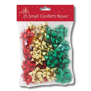Festive Wonderland 25 Small Confetti Bows