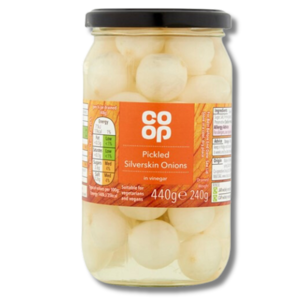 Coop Silverskin Onions In Vinegar 440g Coop Silverskin Onions In Vinegar 440g