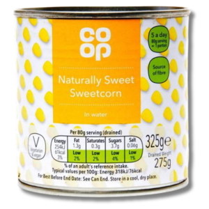 Coop Sweet Corn 325g Coop Sweet Corn 325g
