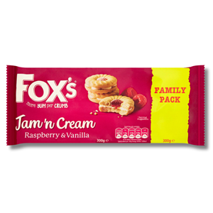 Fox's Jam'n' Cream Raspberry & Vanilla 300g
