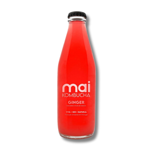 Mai Kombucha Strawberry Basil - Morango Manjericão 250ml Mai Kombucha Strawberry Basil - Morango Manjericão 250ml