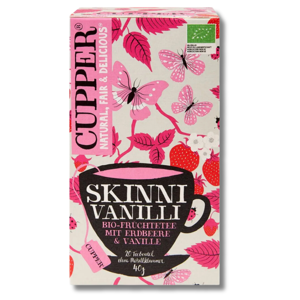 Cupper Skinni Strawberry Vanila Organic Infusion Tea 20' 40g Cupper Skinni Strawberry Vanila Organic Infusion Tea 20' 40g
