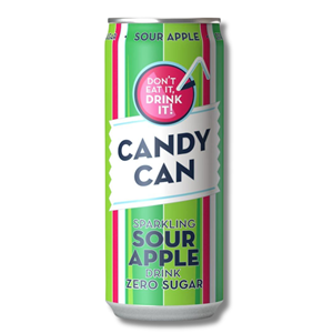 Candy Can Sparkling Sour Apple No Sugar 330ml
