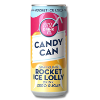 Candy Can Sparkling Rocket Ice Lolly No Sugar 330ml
